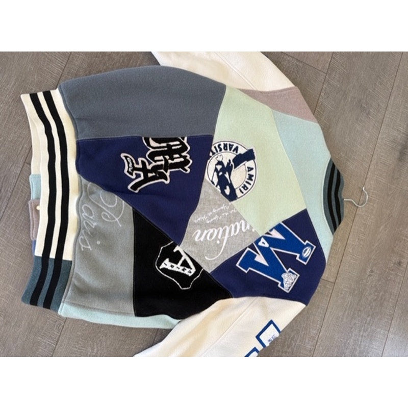 AMIRI Patchwork Leather & Wool Varsity Jacket – NWT – IT 52