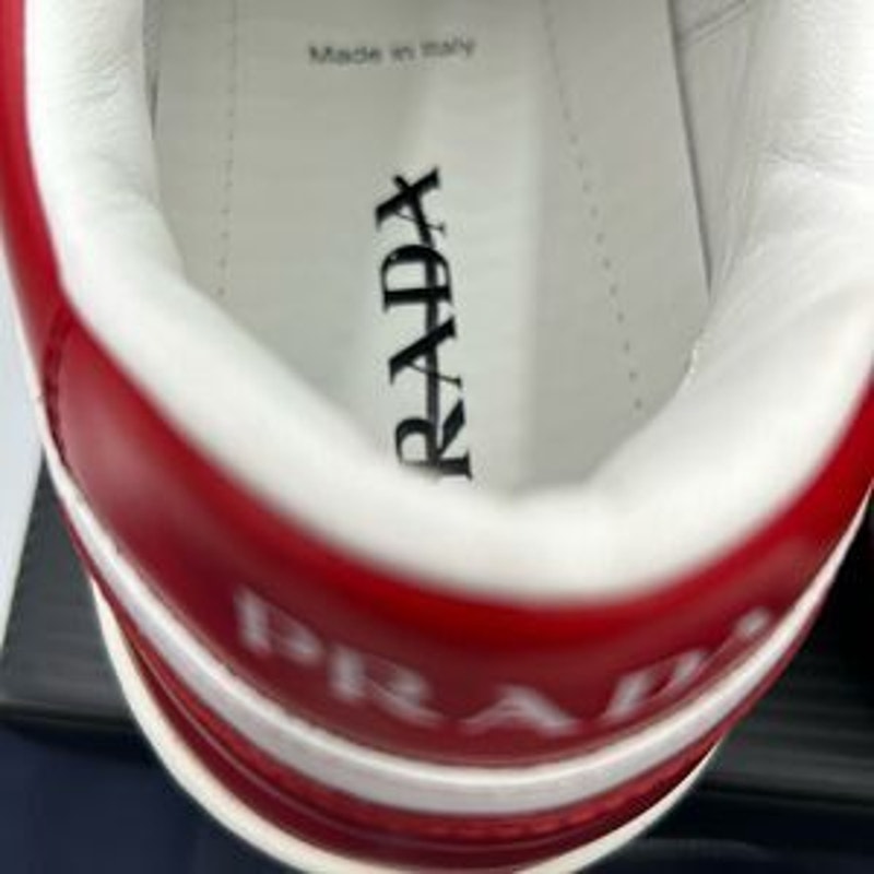 Men’s Prada downtown leather logo sneakers size 12.5 made in Italy