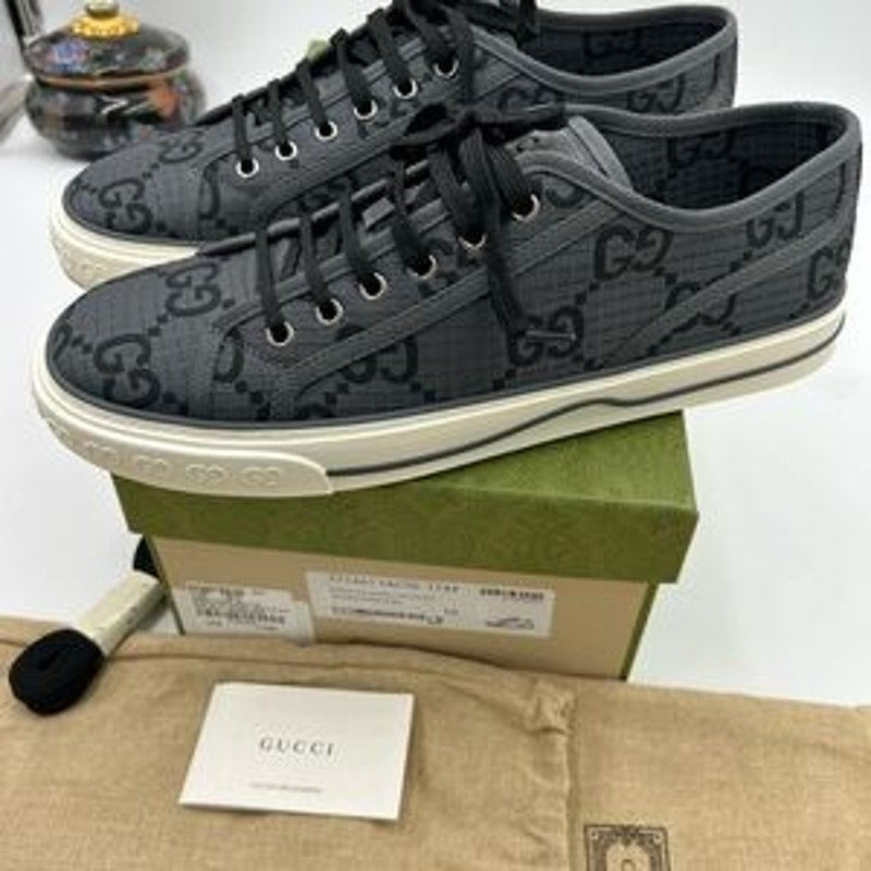 Men's Gucci tennis 1977 GG monogram sneakers size 10 made in Italy