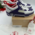 Christian Louboutin ASTROLOUBI low top purple and white leather sneakers size 42