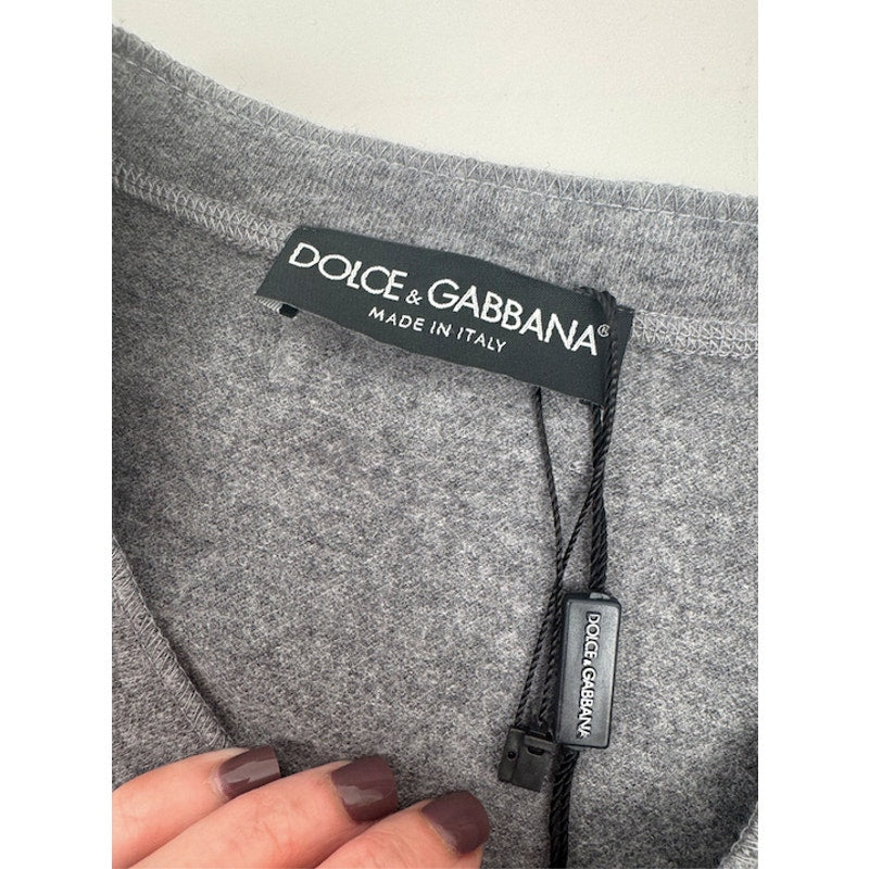 Dolce & Gabbana D&G NWT Men's Gray Wool Blend Sweater IT 52 Made in Italy