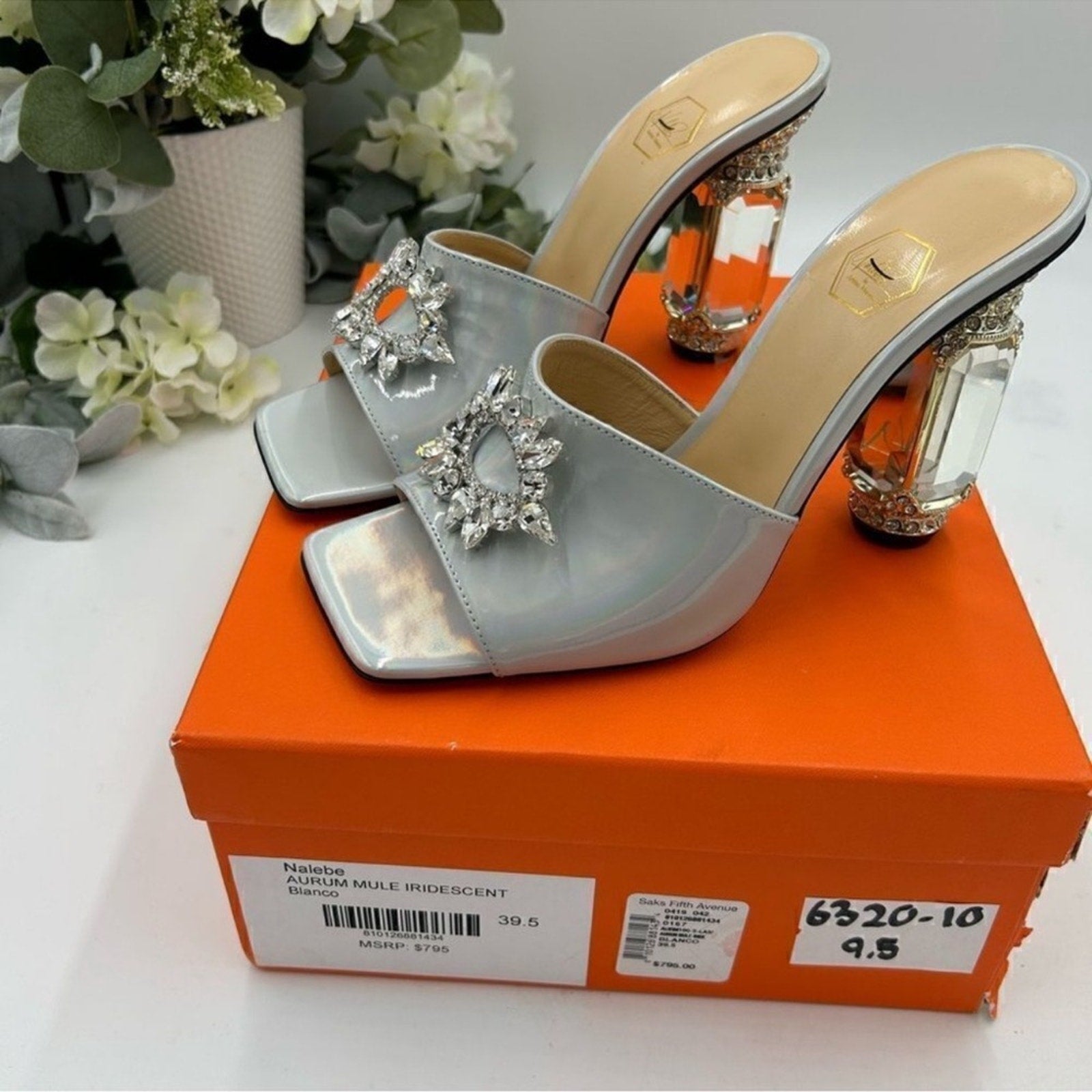 Women's Nalebe diamanté iridescent mule 
Size 39.5 
Made in Italy
Size: 9.5