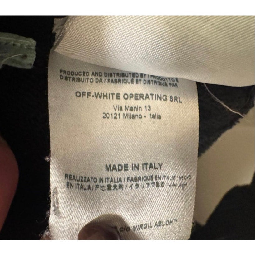 Men's OFF-WHITE × Champion Black Size M Rare Collab Rubber Arrow Hoodie