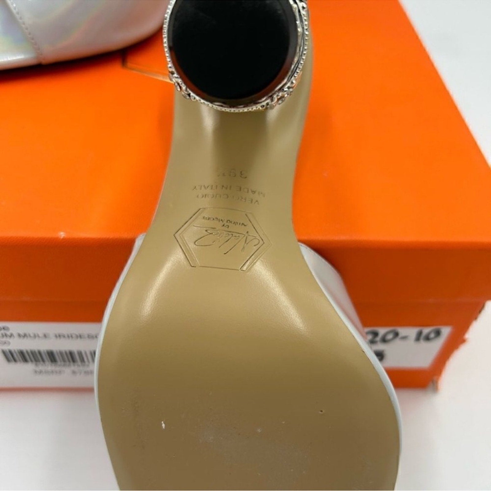 Women's Nalebe diamanté iridescent mule 
Size 39.5 
Made in Italy
Size: 9.5