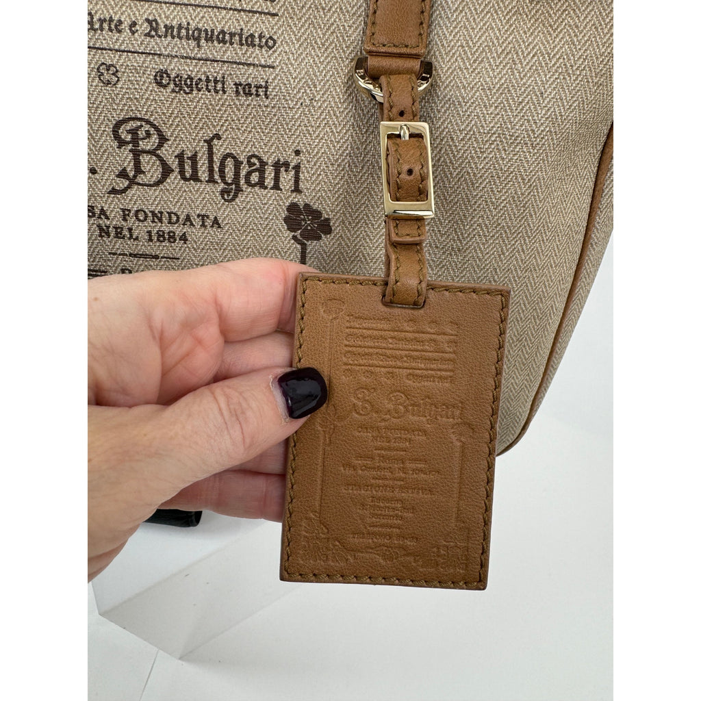 Bulgari Speedy Type Bag With Long Strap With Matching Trifold Wallet