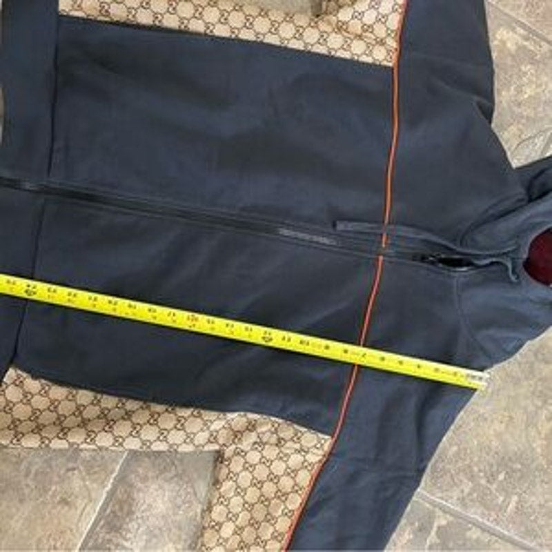 Men's Gucci, cotton jersey zip jacket/hoodie signature GG Supreme XL. NWT