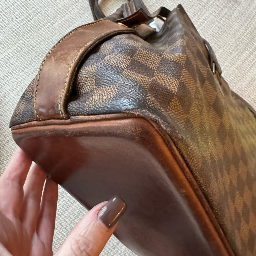 Louis Vuitton Damier Ebene tote, similar size to a Neverful..and functionality
