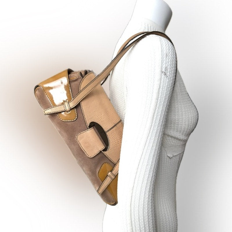 Tod's Brown Suede Shoulder Bag