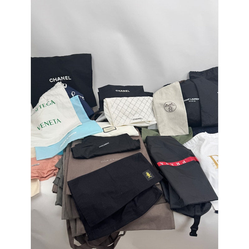 Luxury Designer Dust Bag Lot LV Dior Chanel Gucci Prada YSL Celine Hermes 196 Pc