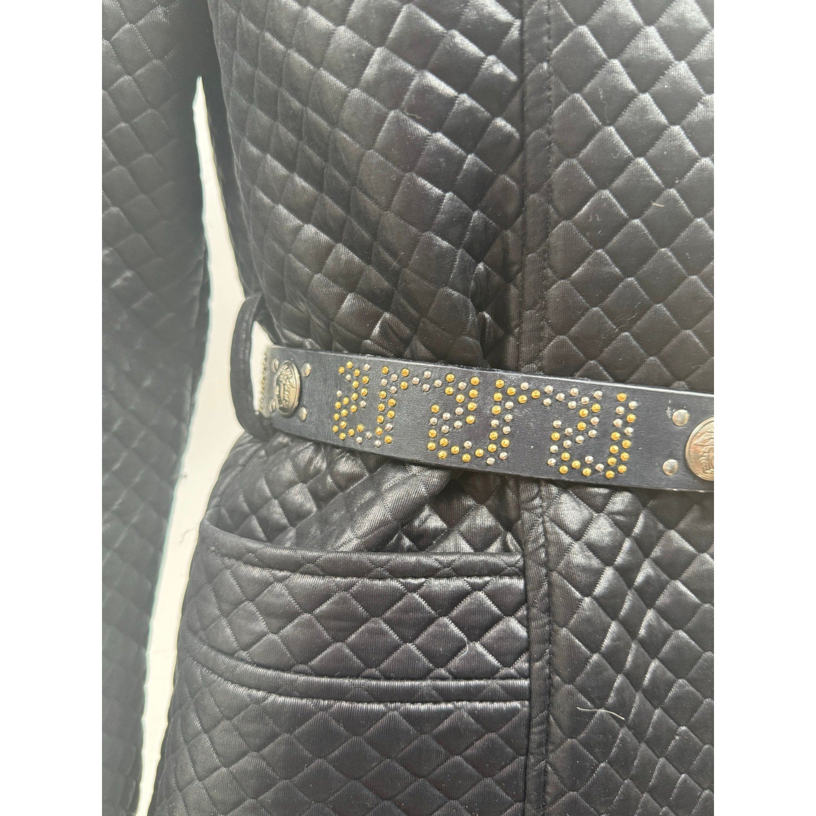 Versace Jeans Couture Women's Black Jacket and Pants Pantsuit with Belt – Size M