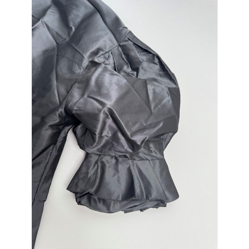 Obzee New York Co. Inc Black 100% Silk Coat Size 42 Made in Korea