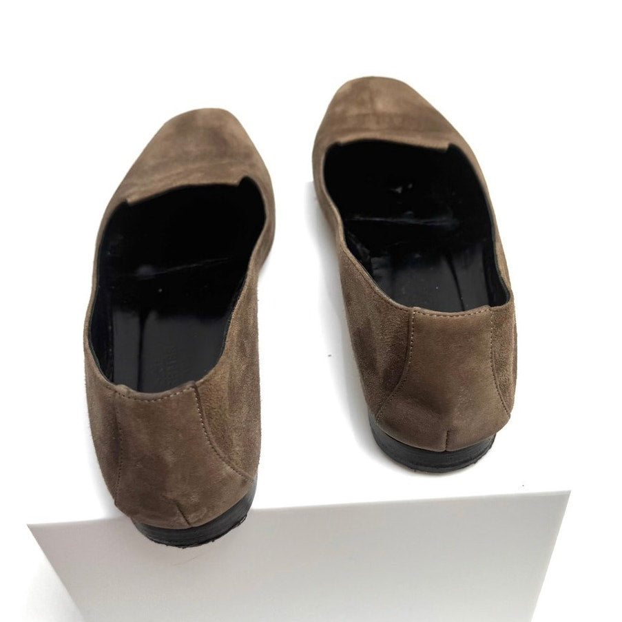 Hermès Women's Olive Tone Suede Flats – Size 36 / US 5.5 Made in Italy
