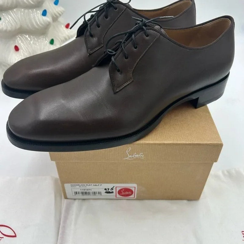 Men's Christian Louboutin chambeliss Derby shoes size 42.5 made in Italy