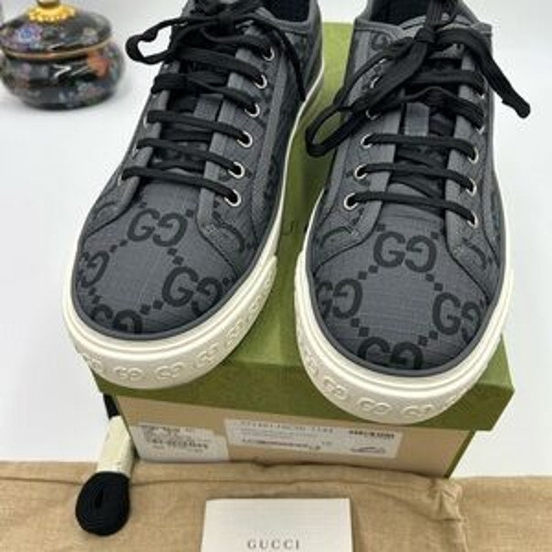Men's Gucci tennis 1977 GG monogram sneakers size 10 made in Italy