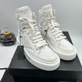 Women's Prada re-nylon leather hightop sneakers size 39.5 made in Italy