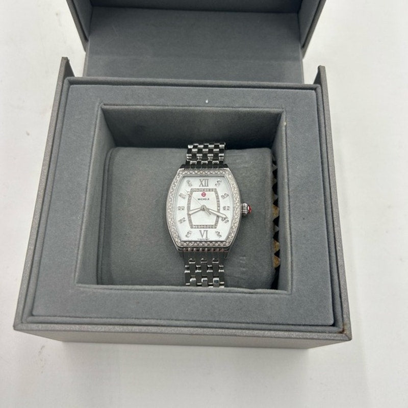 Women's Michelle releve mother of Pearl, diamond steel watch