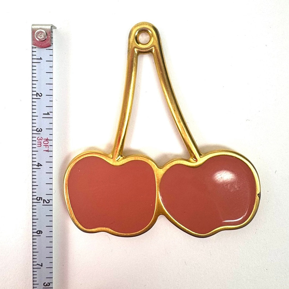 Furla Muted Cherry Charm – Bag Charm / Necklace Pendant / Key Chain Accessory