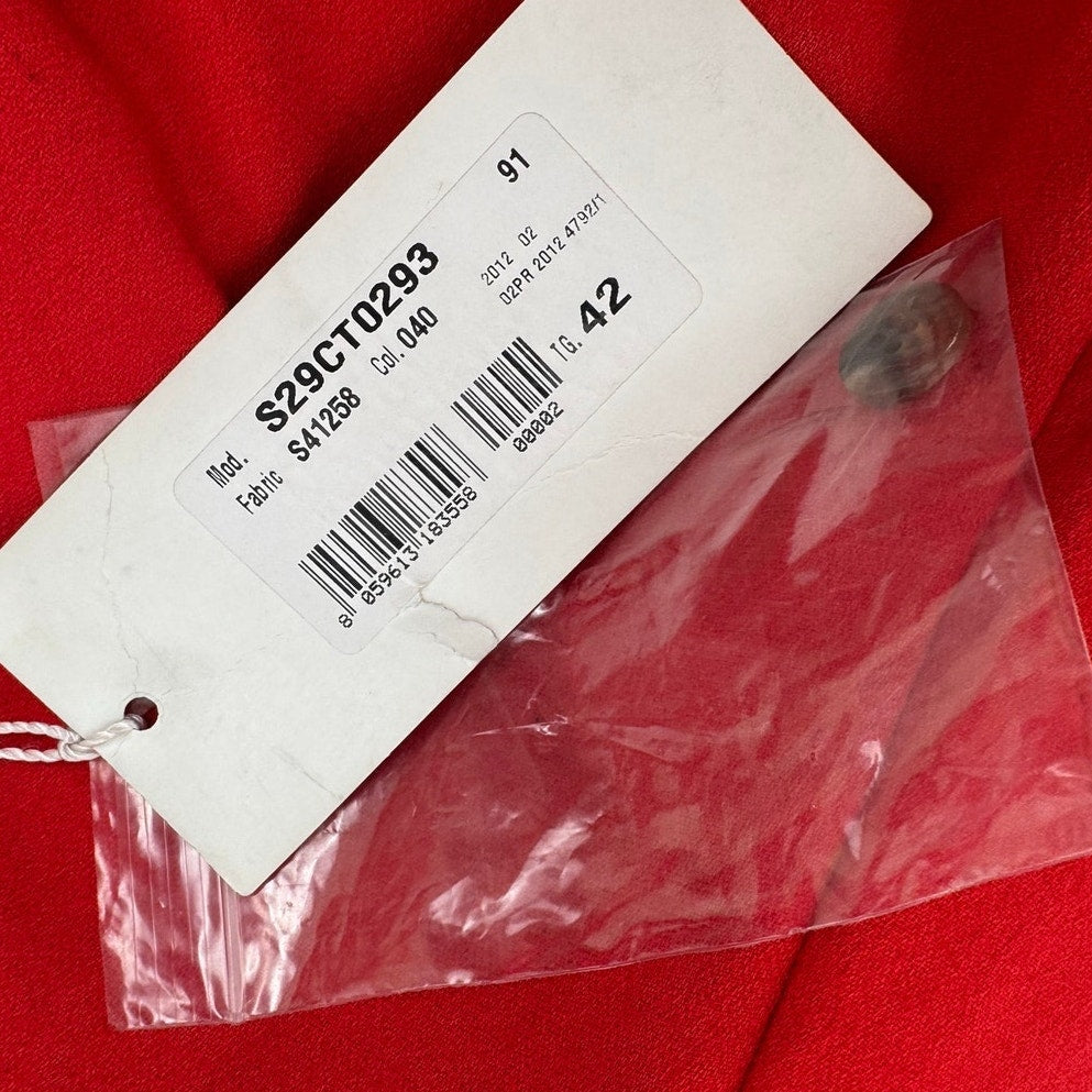 Maison Margiela NWT Red Dress with Zip Open Sleeves Size IT 42 / US 6