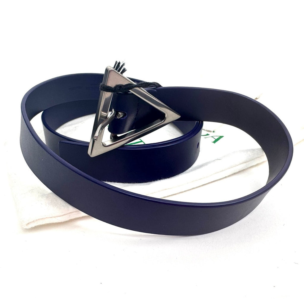 Unisex Bottega Veneta NWT Purple Leather Belt With Triangle Buckle 90cm / 36 in