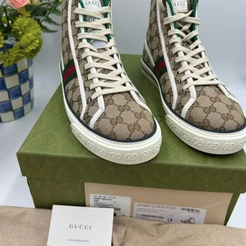 Men's Gucci tennis 1977 high top sneakers size 11 made in Italy
