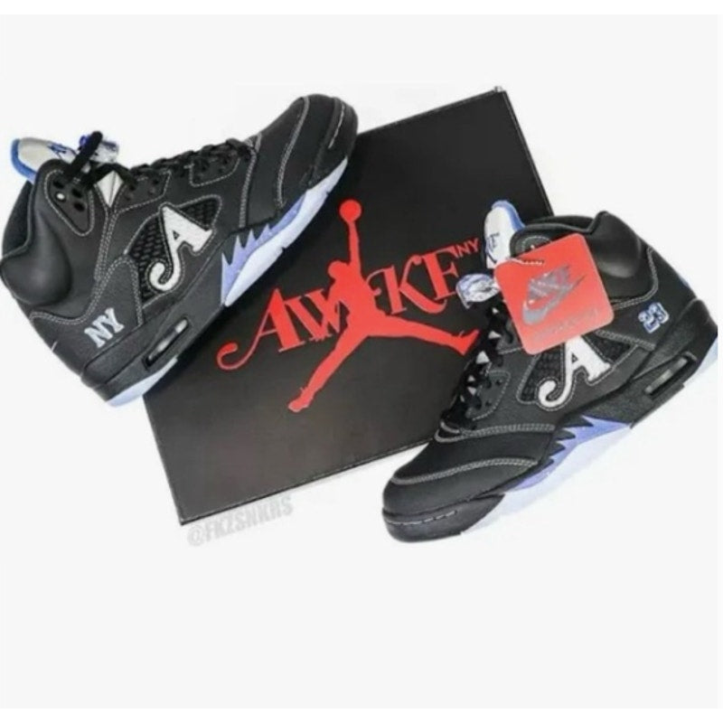 MEN’s Awake Ny X Jordan 5 Black “racer Blue” 8.5 Completely DS, OG box 1/13.000