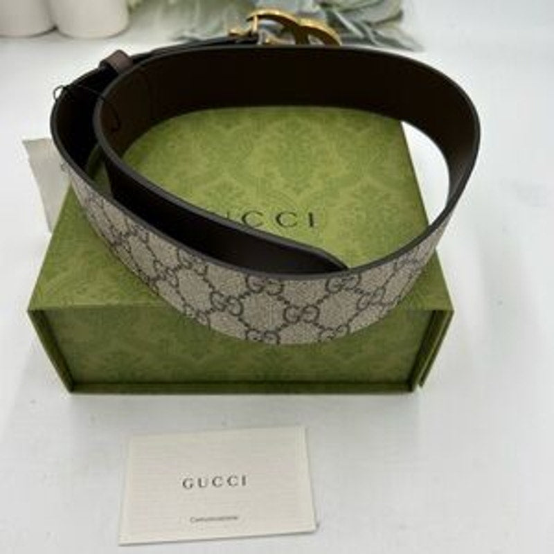 Unisex Gucci GG Marmont, Supreme leather/canvas belt size 80 cm/32 inches