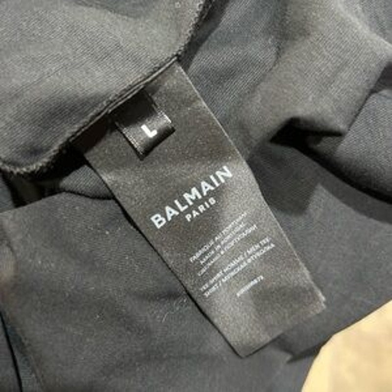 Men's Balmain logo, print cotton T-shirt, size large NWT