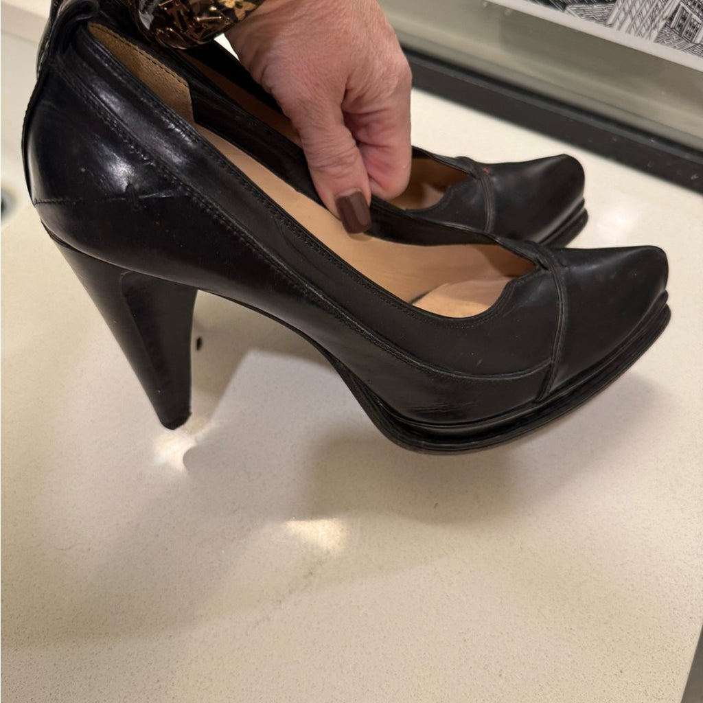 CNC Costume National Women's Black Leather Shoes Size 40, women’s 9.5