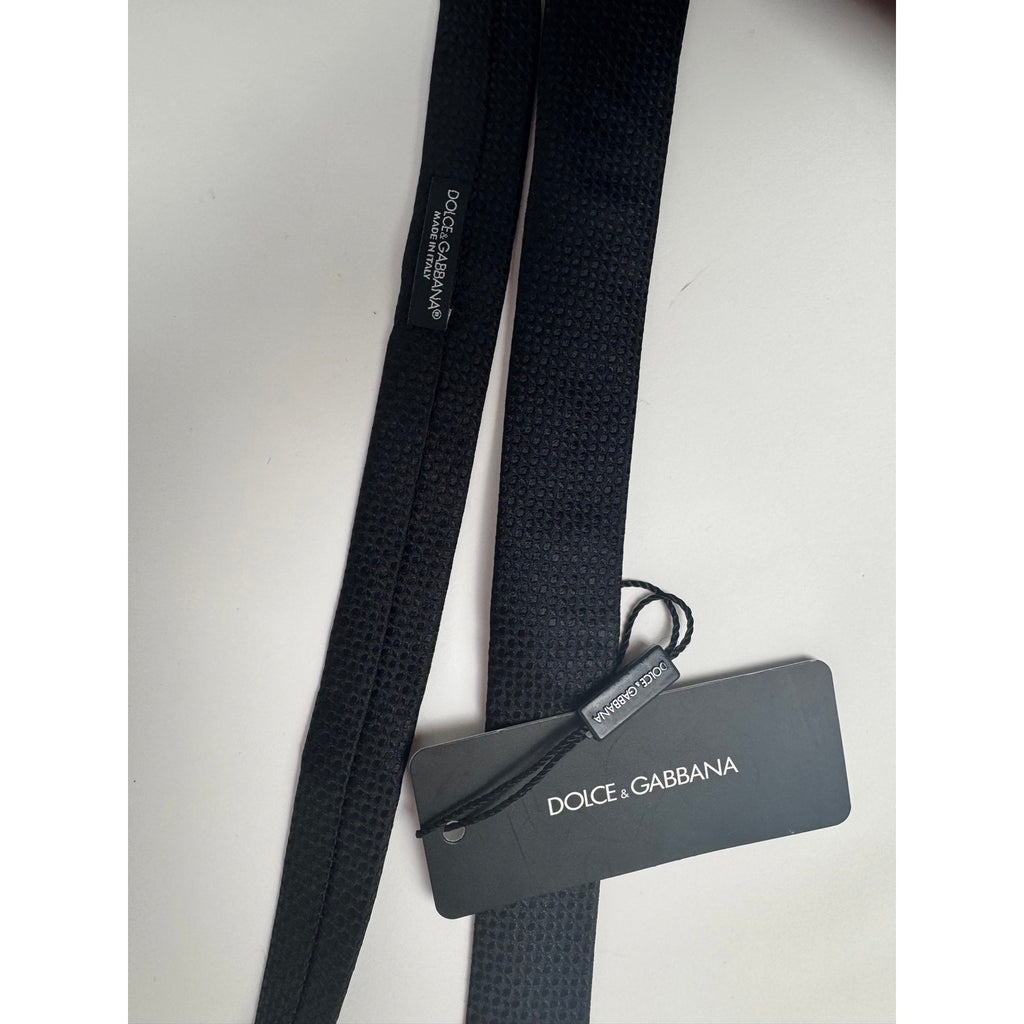 Dolce & Gabbana NWT Men’s Black Silk Tie – 56” Length