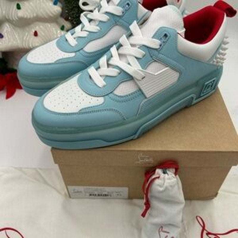 Christian Louboutin Mens Astroloubi low top leather trimmed sneakers size 43