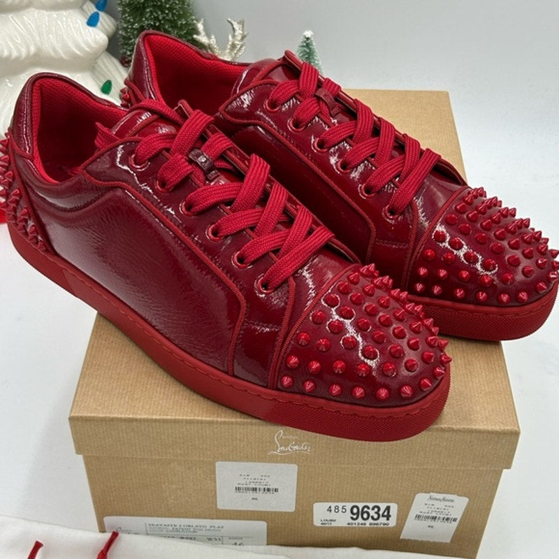 Men's Christian Louboutin SEAVASTE orlato flat sneakers size 46 made in Italy