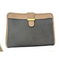 Alfred Dunhill Black & Brown PVC & Leather Clutch / Toiletry Pouch