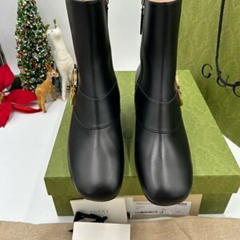 Women’s Gucci, Leather GG Blondie, 55 mm ankle boots size 41 made in Italy