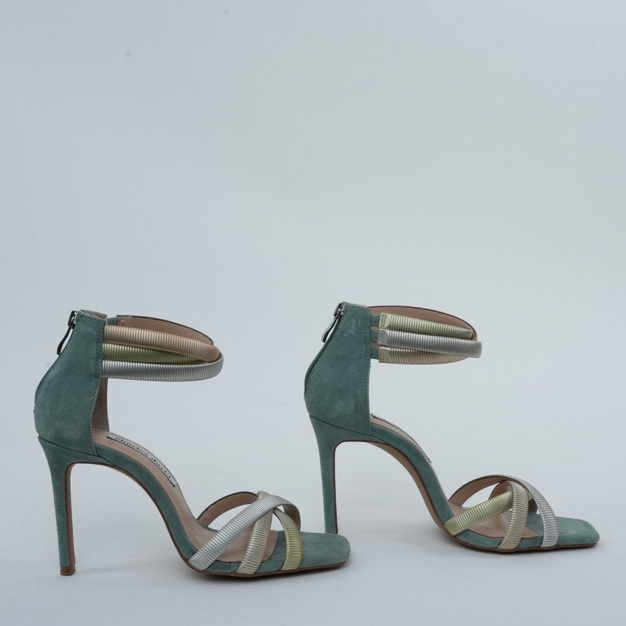 Charles David Women's Blue Electra Sandals Stiletto Suede Heels Size 8.5M