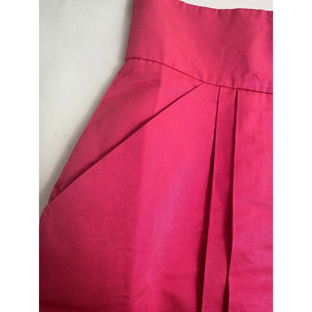 Martin Grant Paris NWT Structured A-Line Skirt – Hot Pink Silk Blend – Size S