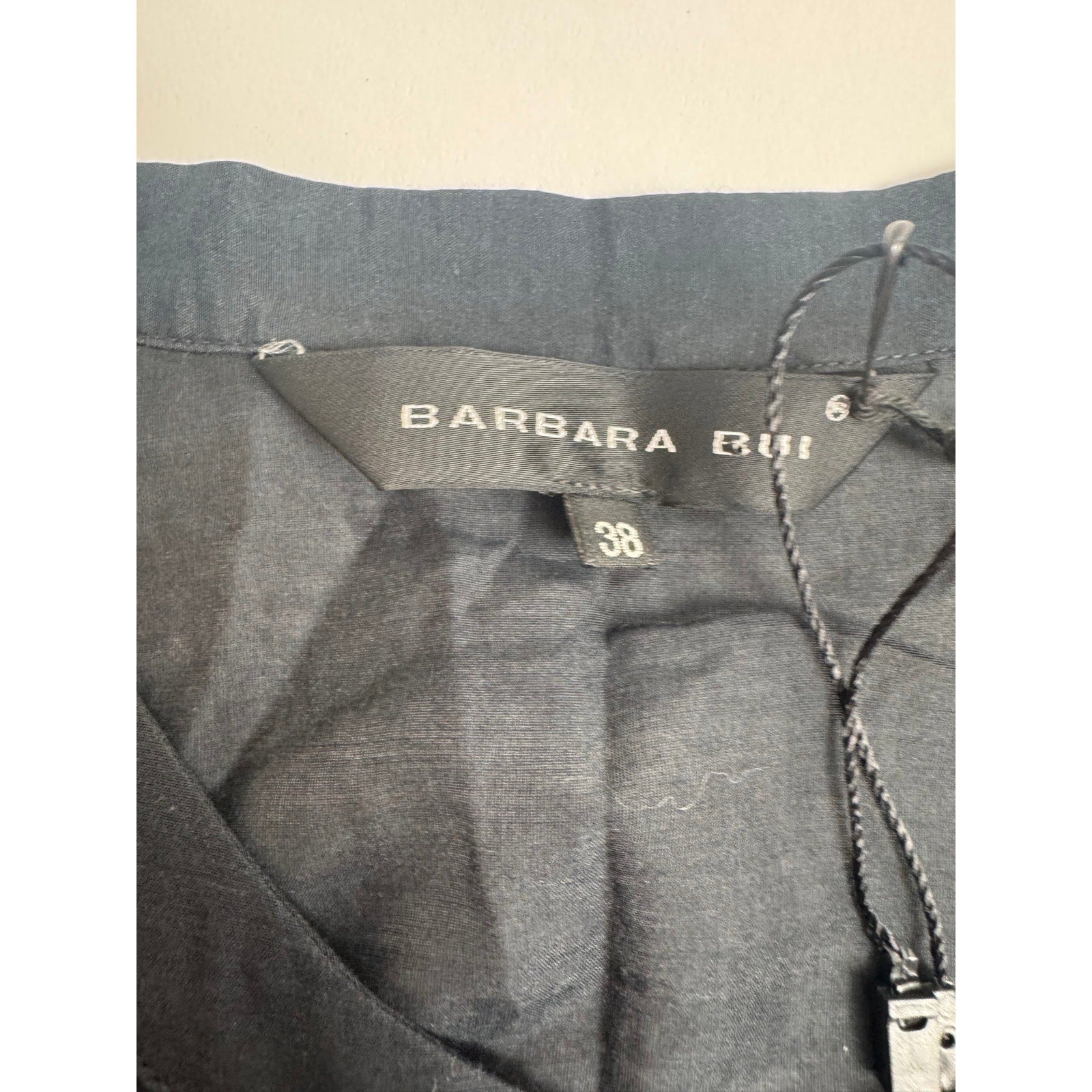Barbara Bui NWT Black Silk Embellished Pintuck Tunic Blouse – Size 38 / S