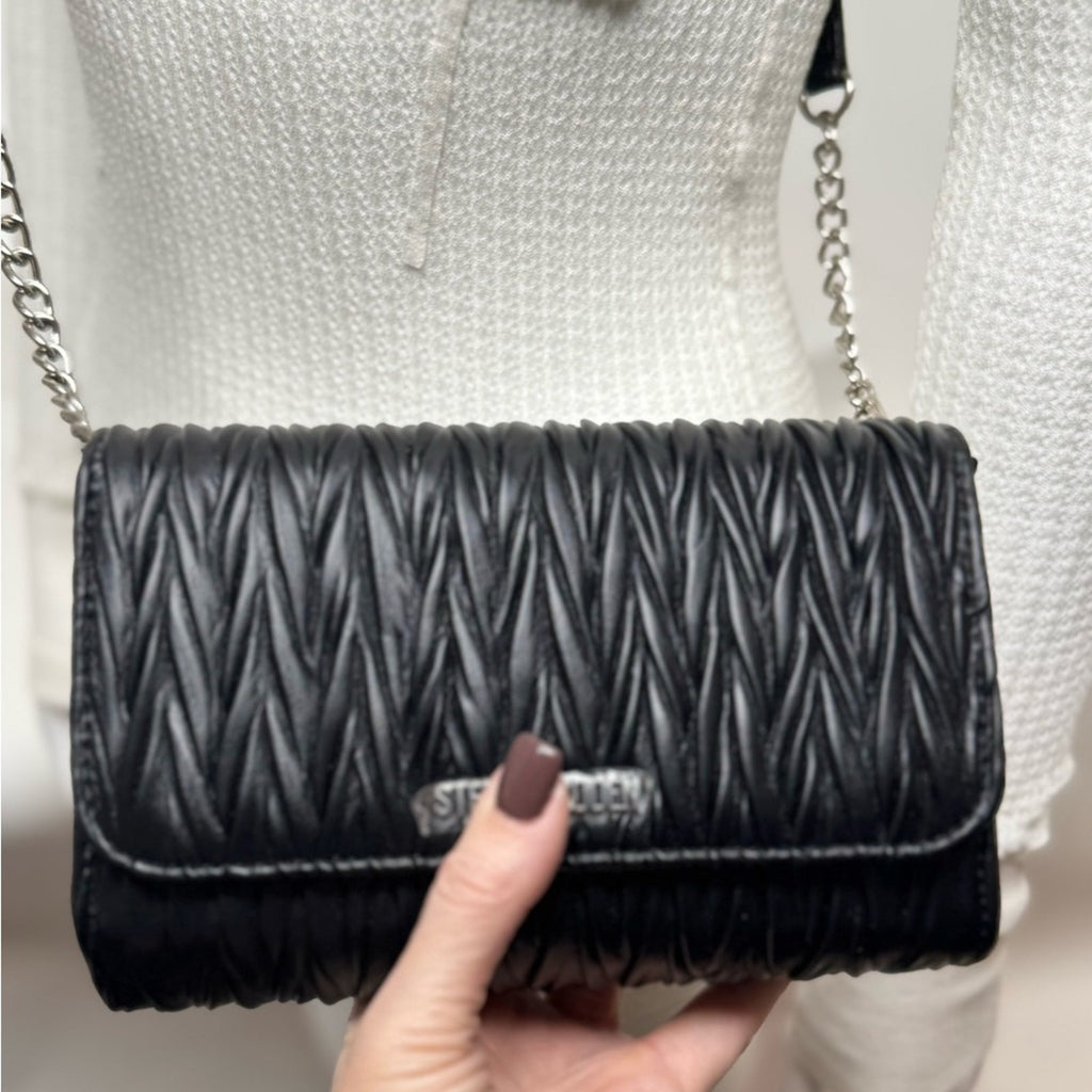 Steve Madden Black Matelasse bag