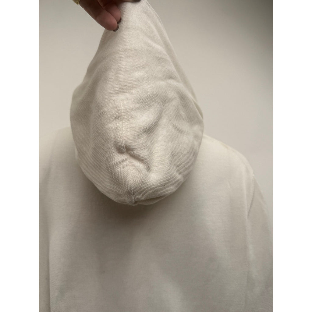 Louis Vuitton White Intarsia Knit Sweater Hoodie Size XL Made in Italy