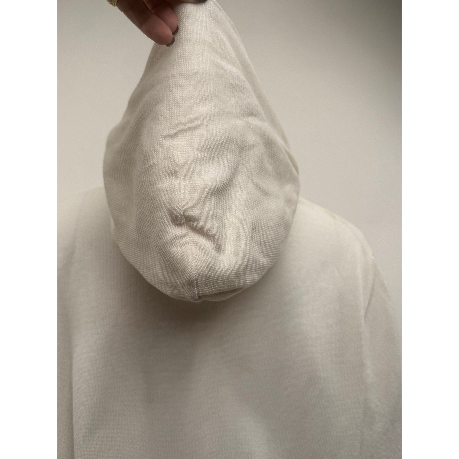Louis Vuitton White Intarsia Knit Sweater Hoodie Size XL Made in Italy