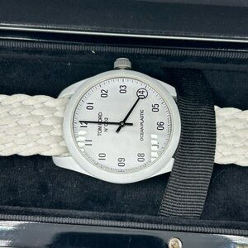 Men's Tom Ford ocean plastic 40 mm quartz watch made in Switzerland