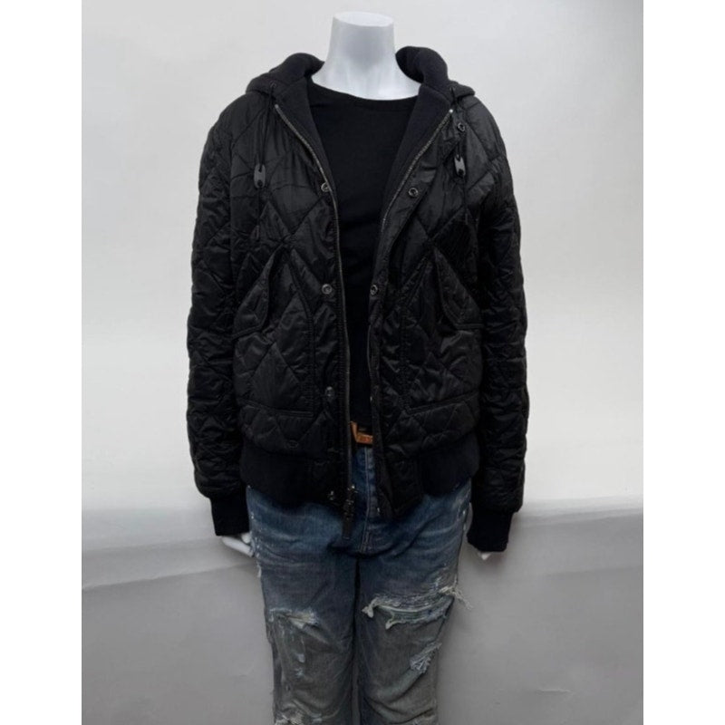 Men's Burberry Black Rare Hooded Reversible Quilted Puffer Jacket Size M
