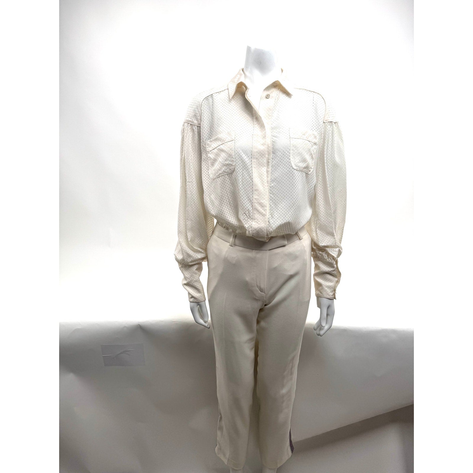 Fendi NWT 100% Silk Button Down Shirt Size IT 42 / US 4