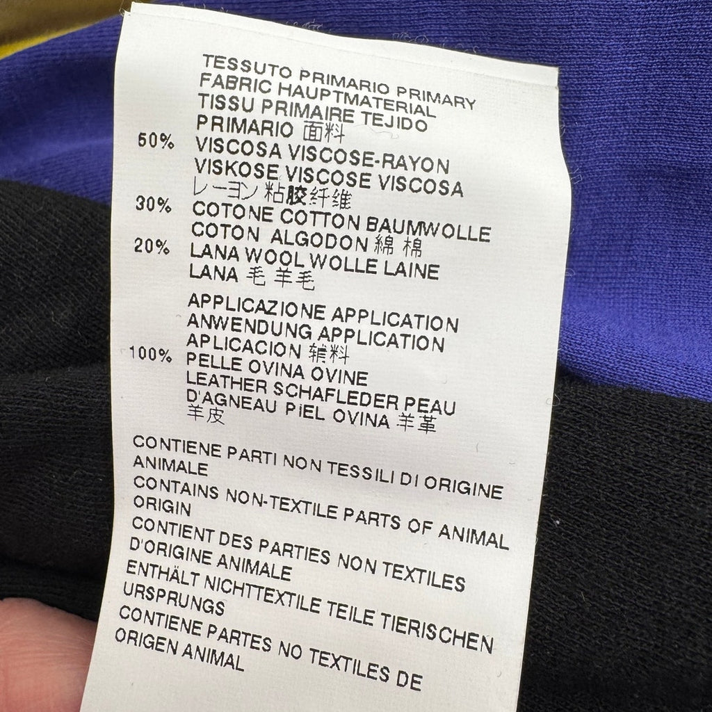 Mens Maison Margiela Wool Blend Leather Elbow Patch Crew Neck Sweatshirt Size 50