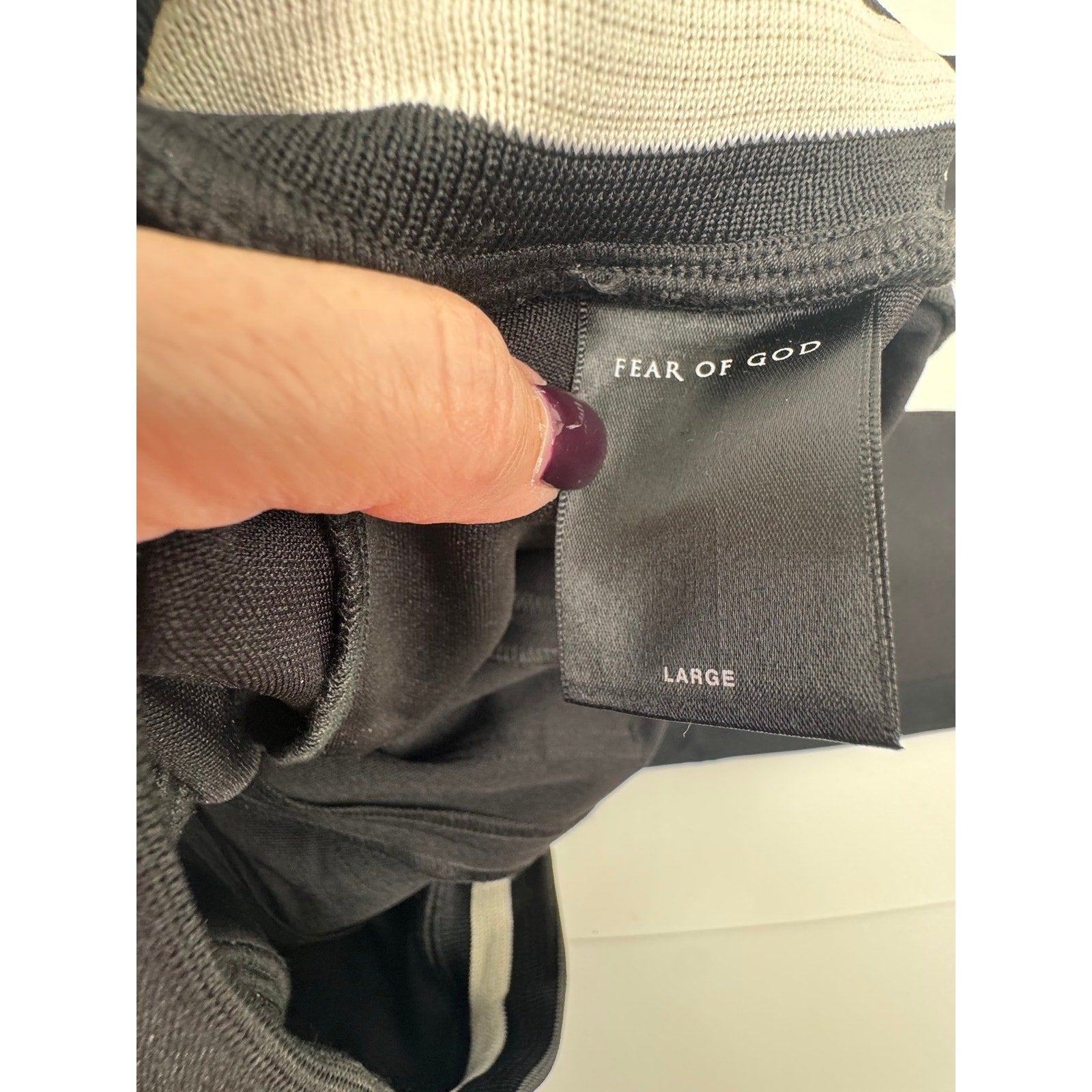 Men’s Fear of God Fifth Collection Black Track Pants – Size L – 2017