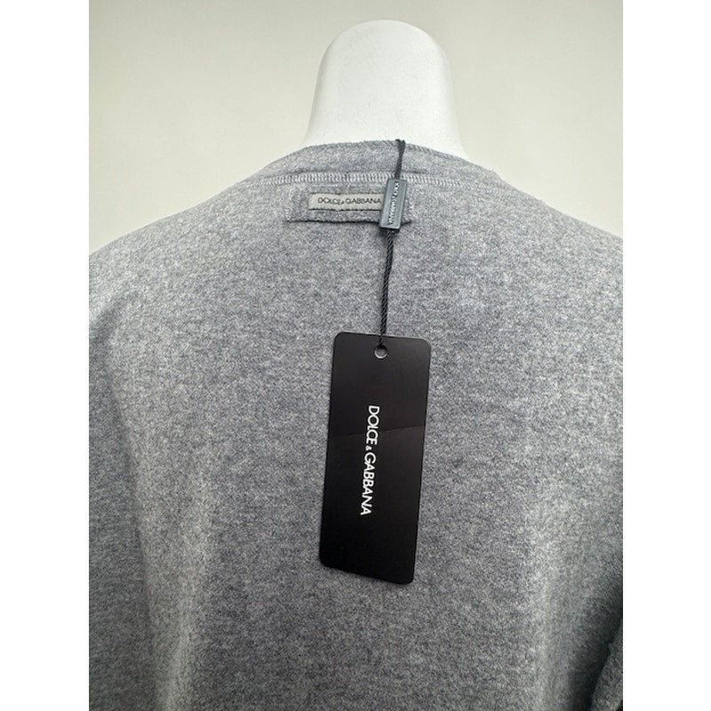 Dolce & Gabbana D&G NWT Men's Gray Wool Blend Sweater IT 52 Made in Italy