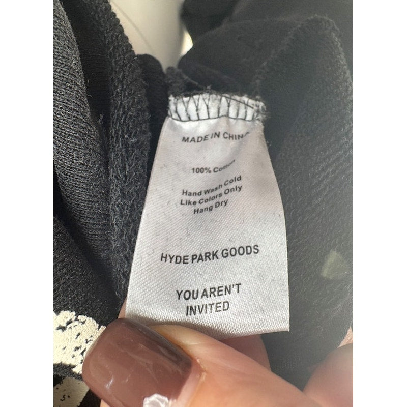 Men's Hyde Park "You Aren't Invited" Easy Does It Double Heart Hoodie Black S