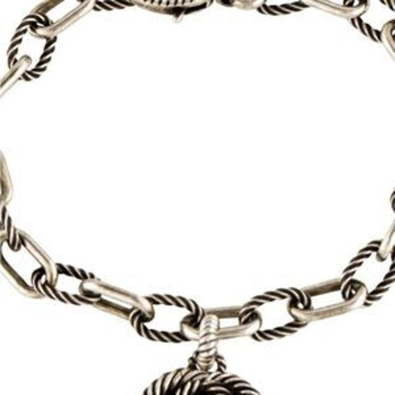 Women’s Gucci, interlocking G twisted charm sterling silver bracelet 925 Italy