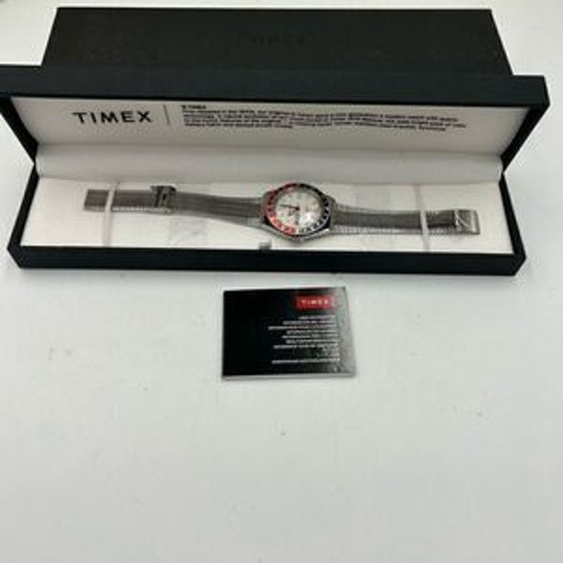 Men’s Timex Q re-issue stainless steel quartz watch 38mm