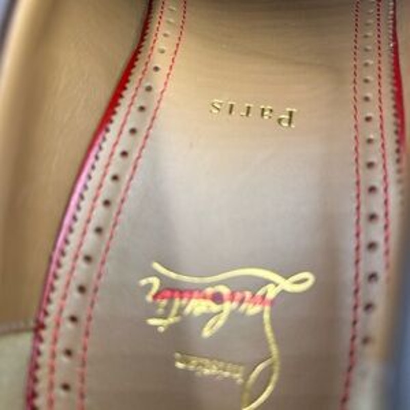 Men's Christian Louboutin Urbino moc Leather logo loafers size 41 made in Italy