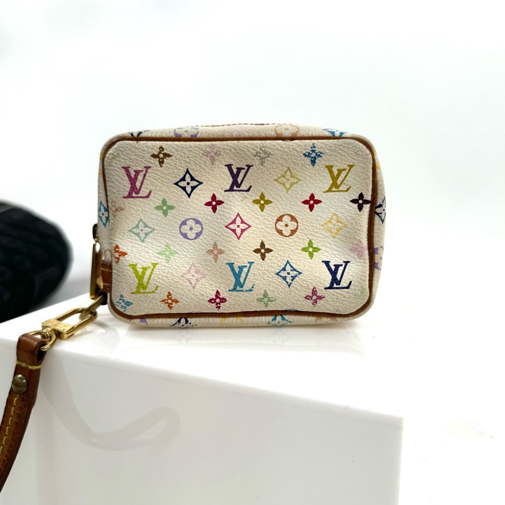 Louis Vuitton Takashi Murakami Monogram Multicolore Trousse Wapity Clutc…